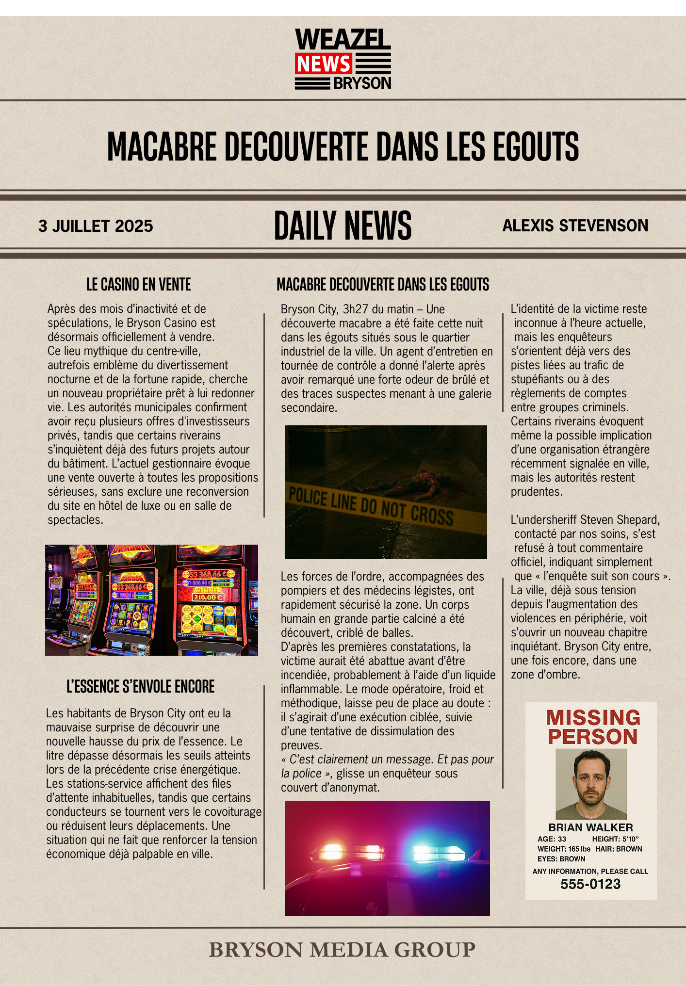 Macabre Découverte dans les égouts | WEAZEL NEWS